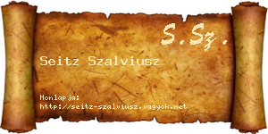 Seitz Szalviusz névjegykártya